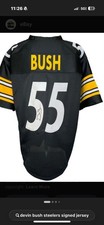 Devin Bush Pittsburgh Steelers Signed Football Jersey #55 Original Autograph