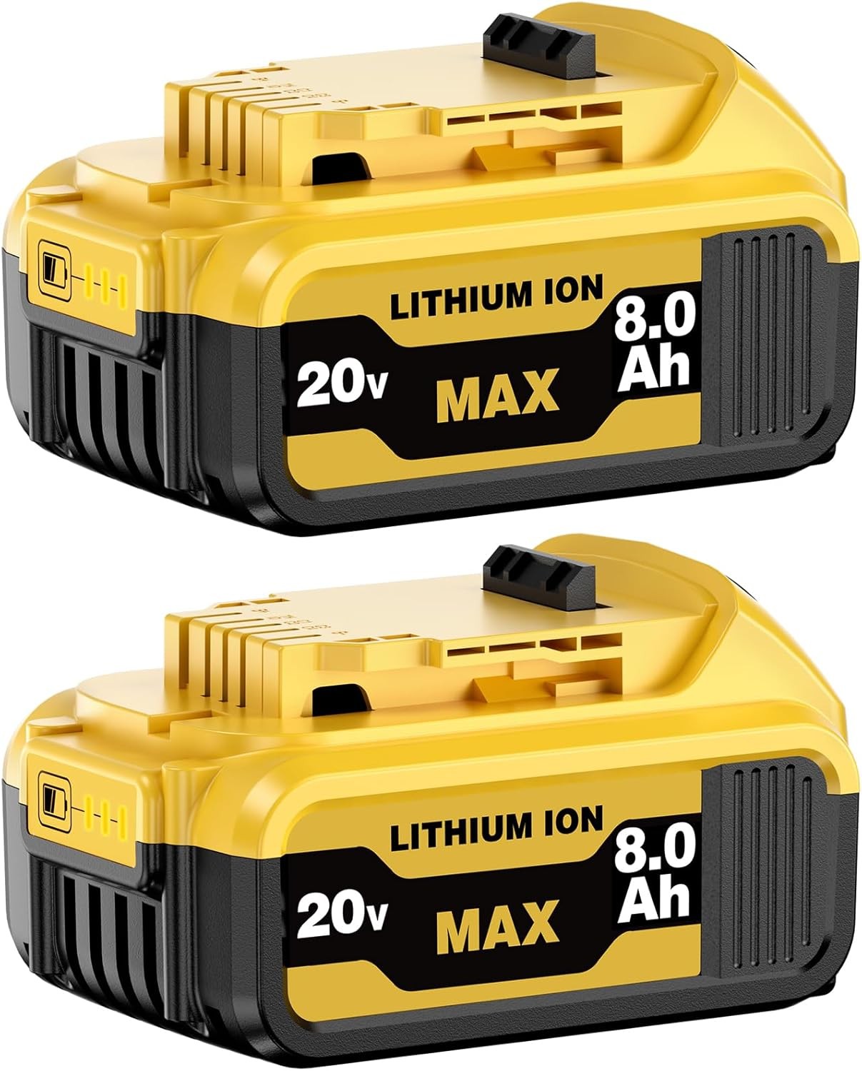 2PCS 8000mAh Replace for Dewalt 20V Max Battery 20V Lithium-ion DCB207 DCB208