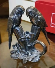 **Vintage Weidlich Brothers Silverplate Parrots Salt and Pepper Set (WB Mfg Co)
