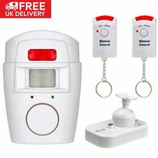 Sensor Motion PIR Wireless Alarm with 2 Remote Controls Home Caravan Shed Garage