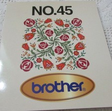 Brother Babylock White Embroidery Card FLORAL and COMBI 45 NEW IN FOLDER