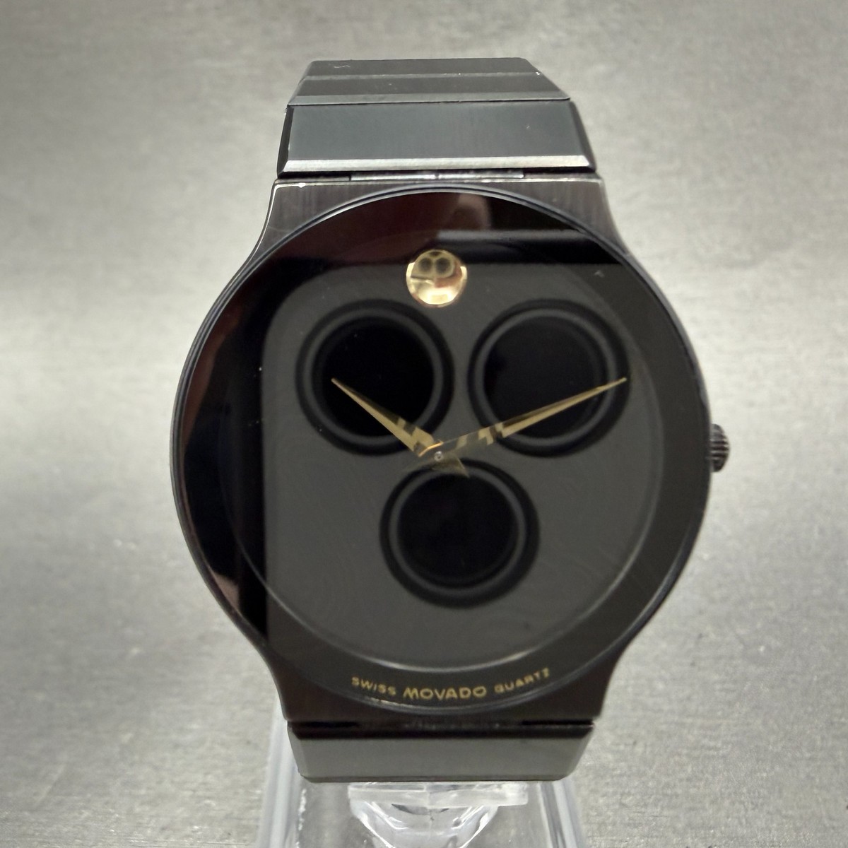 Movado Museum Watch Men 32mm Black Dial Black Tone Round 84.C6.880