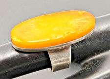 Nr.196 schöner Bernstein Ring 835 Silber Fischland Design Schmuck Butterscotch