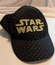 Star Wars Black Gold Polka Dot Adjustable Back Baseball Hat Cap Kids OSFM