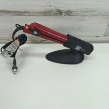 Style house 1656736 Black/Red Professional Hair Styling Flat Iron 1.25" W/Base