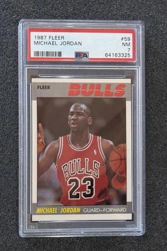 1987 Fleer Basketball - #59 Michael Jordan - PSA 7