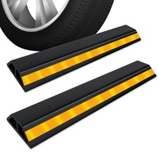 2 Pcs 18'' Heavy Duty Parking Aid for Garage, with Yellow Safety Stripes, Par...