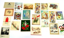 Lot of 20 Vintage CHRISTMAS / NEW YEARS Greeting Cards 1930's to 1950's era