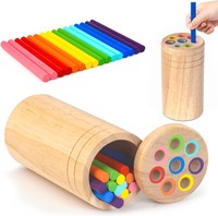 Holz Montessori Spielzeug Ab 1 Jahr - Motorik- Und Stapelspielzeug