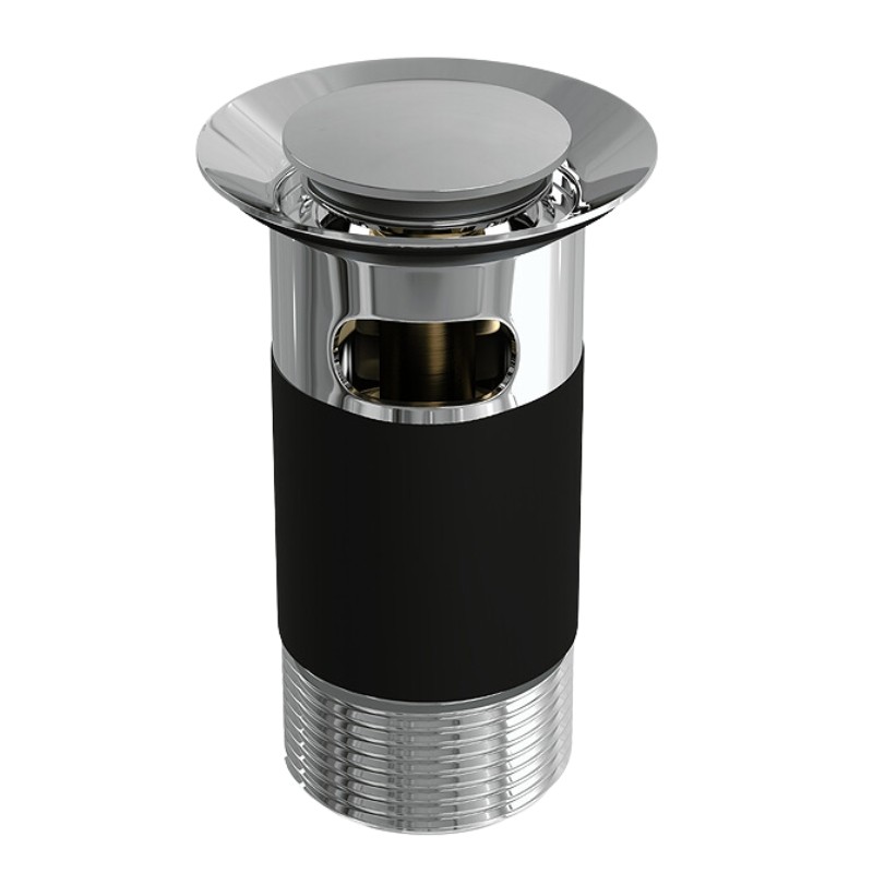 Top Fix Chrome Basin Click Clack Waste Slotted With Overflow With Key - Image 3