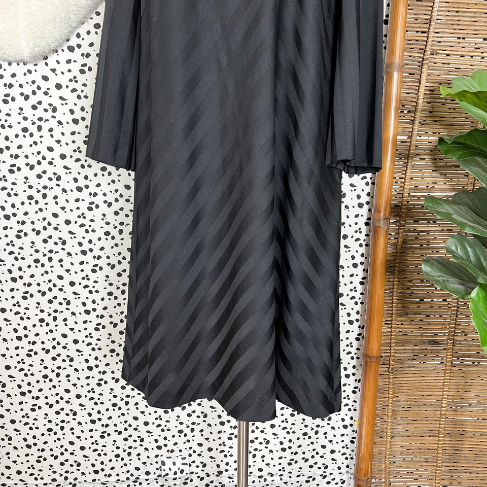Lane Bryant | Vestido recto vintage de primera dama con lazo a rayas negro talla grande años 60 14 Foto 4 de 4