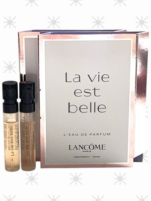 2 X Lancome La Vie Est Belle L eau de Parfum Sample Size 1.2 ml/0.04 oz New AUTH