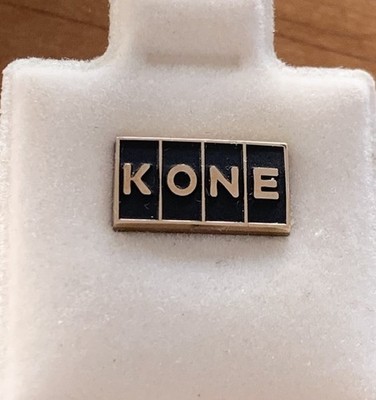 KONE Lapel Pin Service Award 1/10 10K Gold Filled Gift Box Elevators Escalators