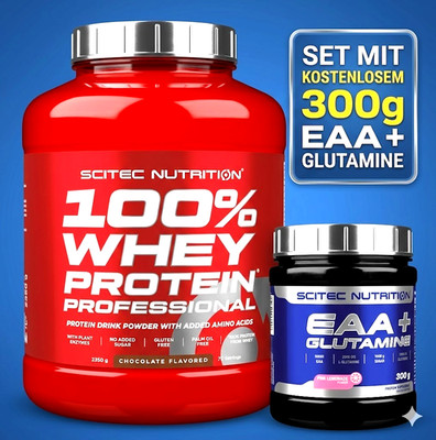 (30,60 /kg)Scitec Nutrition 100%Whey Protein Professional 2350g+Bonus EAA 300g