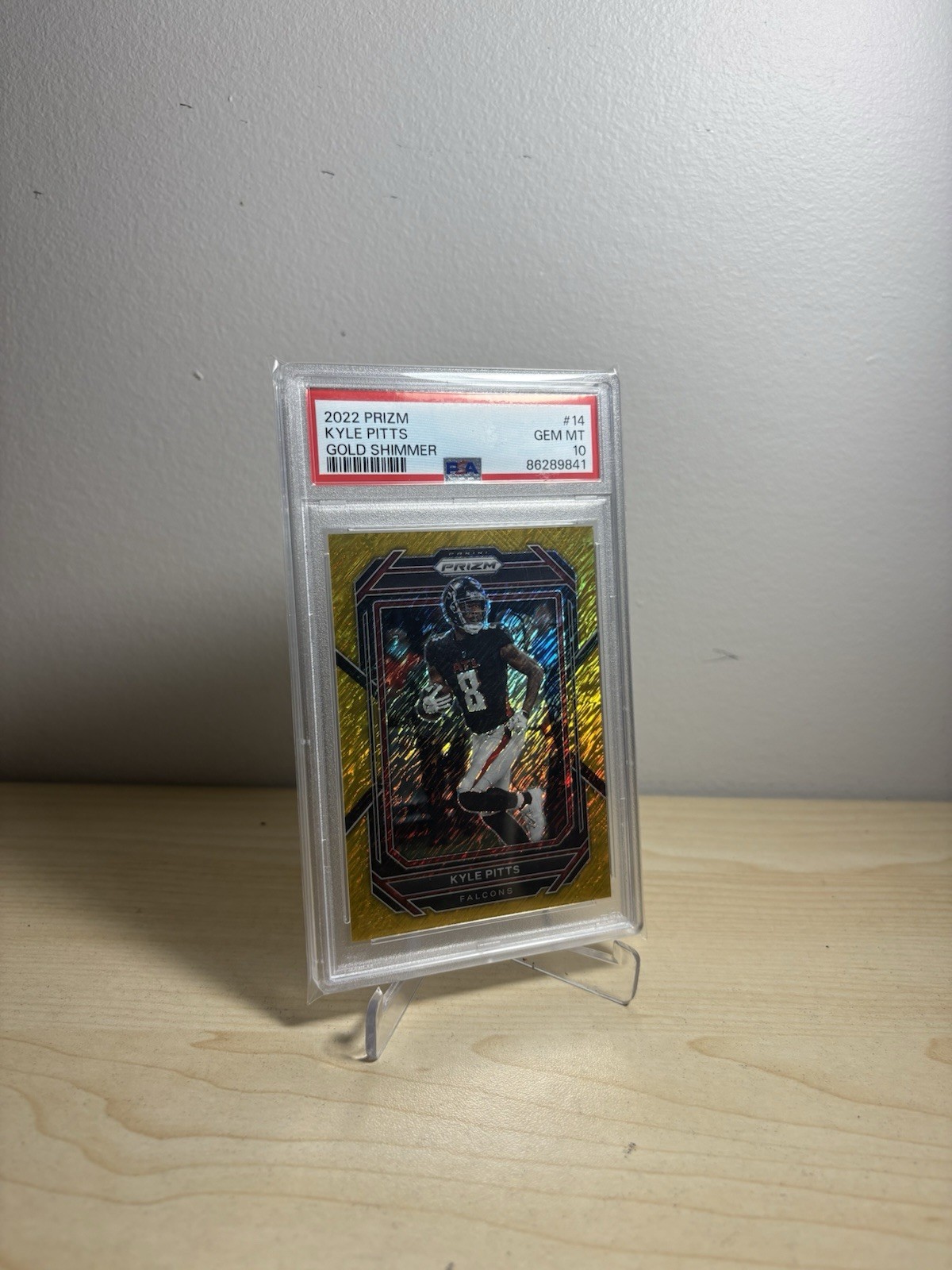 2022 Prizm Kyle Pitts Gold Shimmer /10 PSA 10