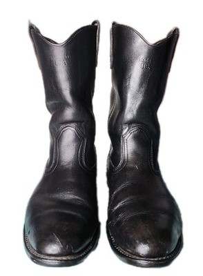 Thick Leather Thom Mcan Black Leather S#!t Kickers Cowboy Boots