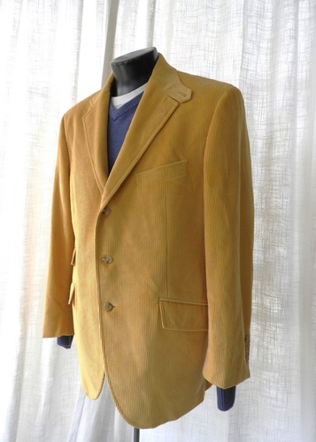 Polo Ralph Lauren, RARE 1990's Butternut Corduroy Blazer Ralph Lauren Polo Made in Italy Blue Label