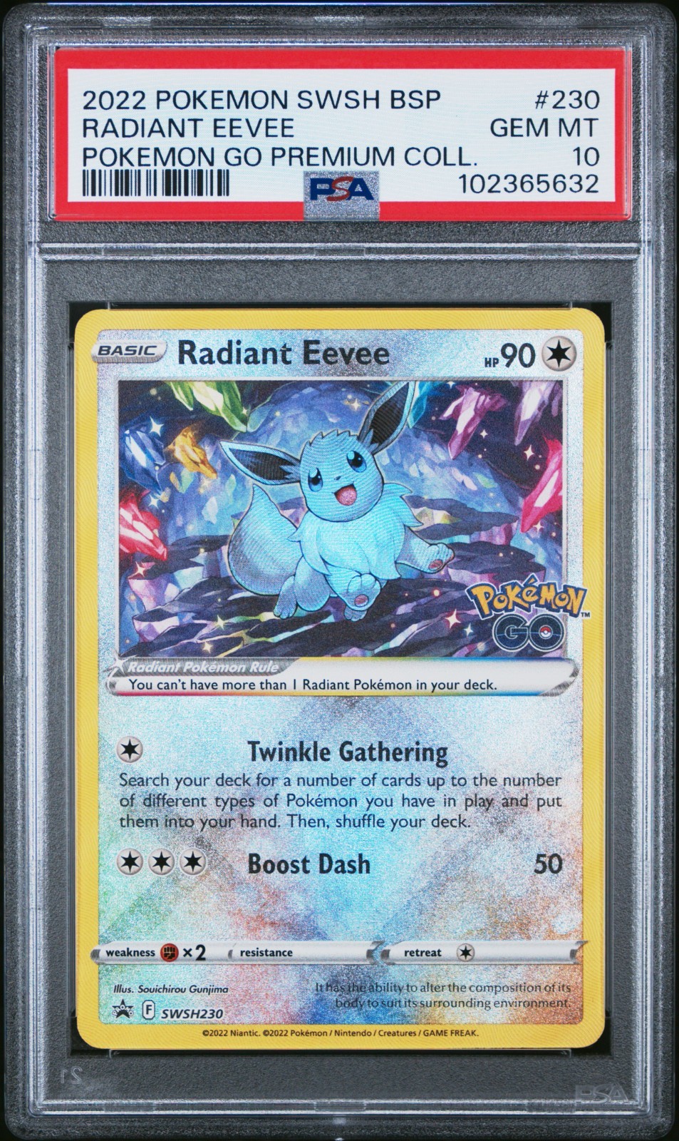 2022 POKEMON SWSH BLACK STAR PROMO #230 RADIANT EEVEE PSA 10
