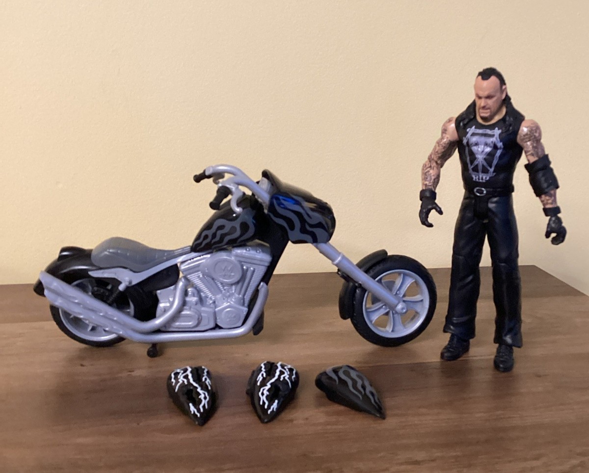 WWE The Undertaker Wrekkin Slamcycle Wrestling Bike Set & Figure