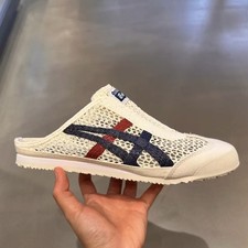 New Onitsuka Tiger MEXICO 66 SABOT Cream Mako Blue Slipper 1183C123-100 With Box
