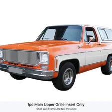 For Chevy C10 Suburban 73-80 Main Grille 1-Pc Chrome Polished 8x6 mm High