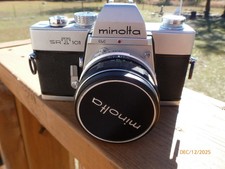Minolta SRT 101 35mm SLR Camera with rOKKOR 55mm Lens. Read