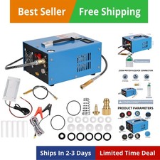 PCP Air Compressor, 4500 Psi/30 MPa Scuba Tank Compressor, 12V DC/120V AC Pow...