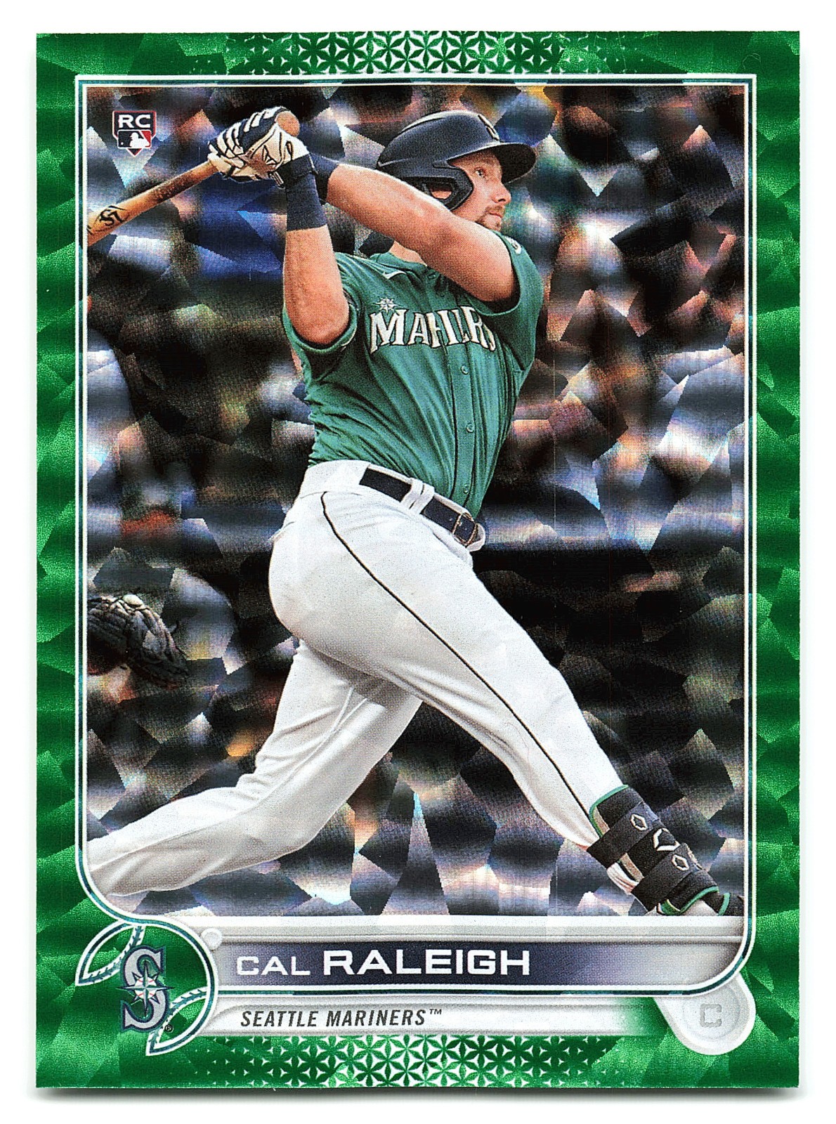 2022 Topps 277 Cal Raleigh Green Foilboard /499 RC