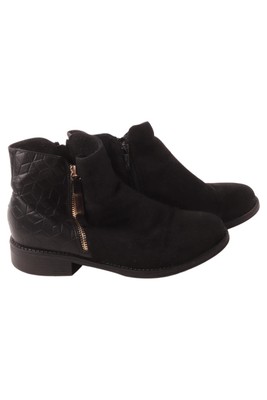 Jenny Fairy Damen Stiefelette Schwarz Gr. 38 Reißverschluss Strukturmuster Urban