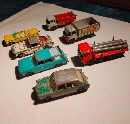 VINTAGE MATCHBOX 1960'S-1970'S VARIOUS CARS & TRUCKS LOT , STUDEBAKER, MUSTANG