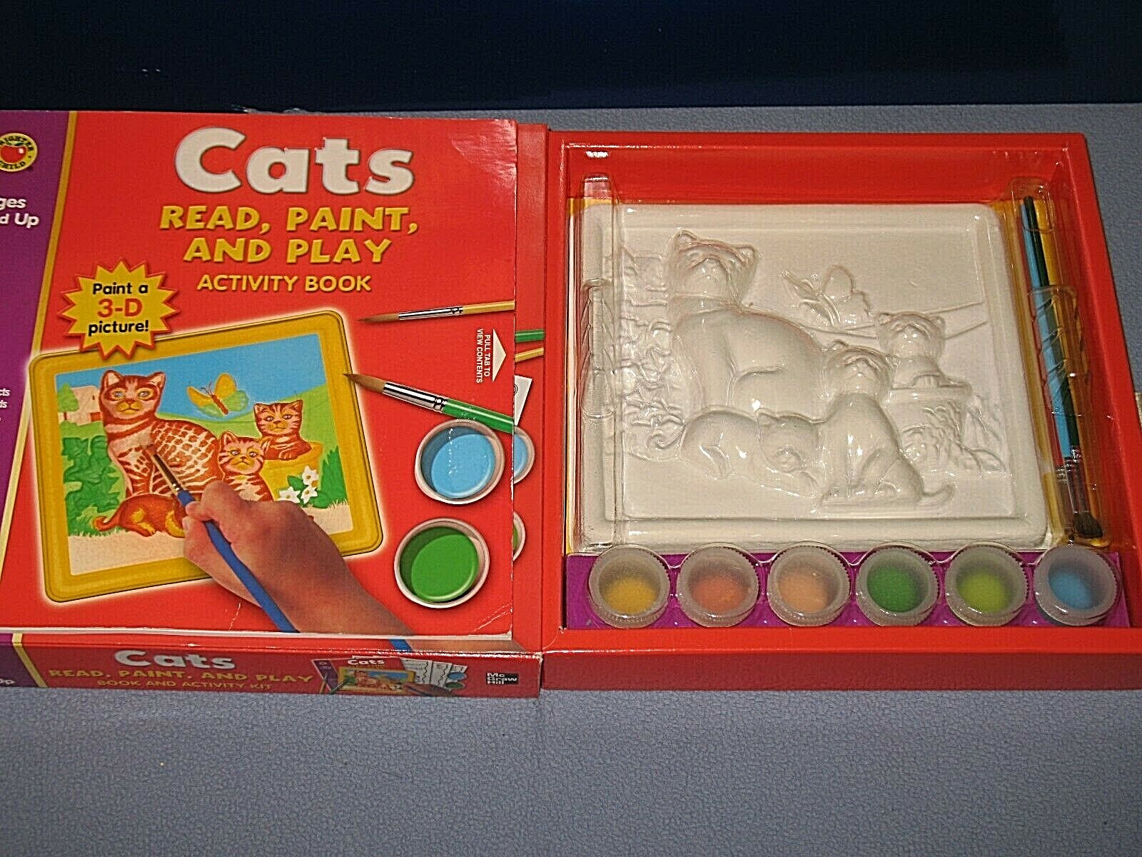 2004 Brighter Child "CATS" Read Paint & Play Activity Kit NEW