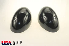 x2Gross Black Side Mirror Cover For Mini R55 R56 R57 58 61 L+R Manual Fold 07-15
