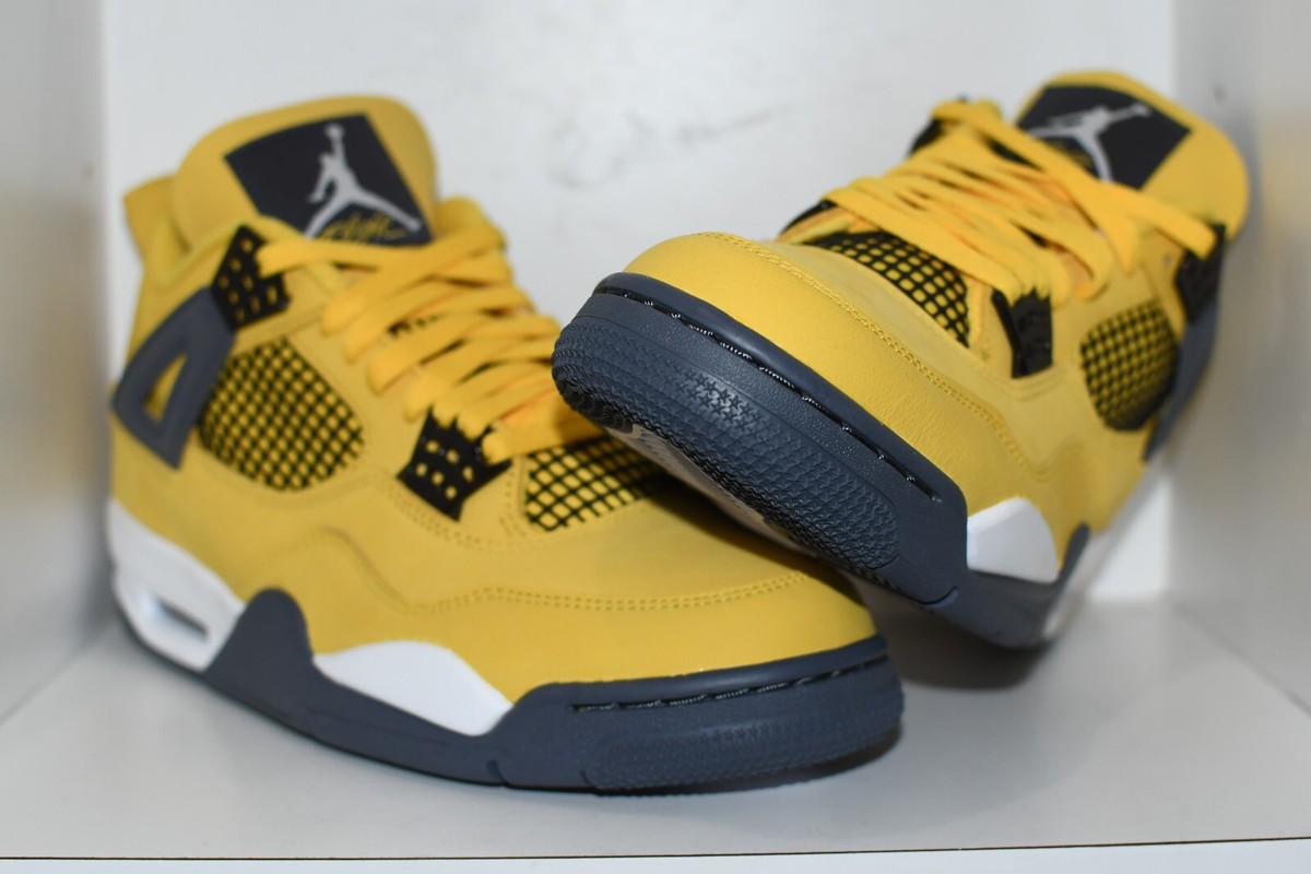 Air Jordan 4 Retro Men\'s Athletic Basketball Shoes Sneakers Size 8.5 Lightning Jordan Air Jordan 4 Retro (GS)  main image 4