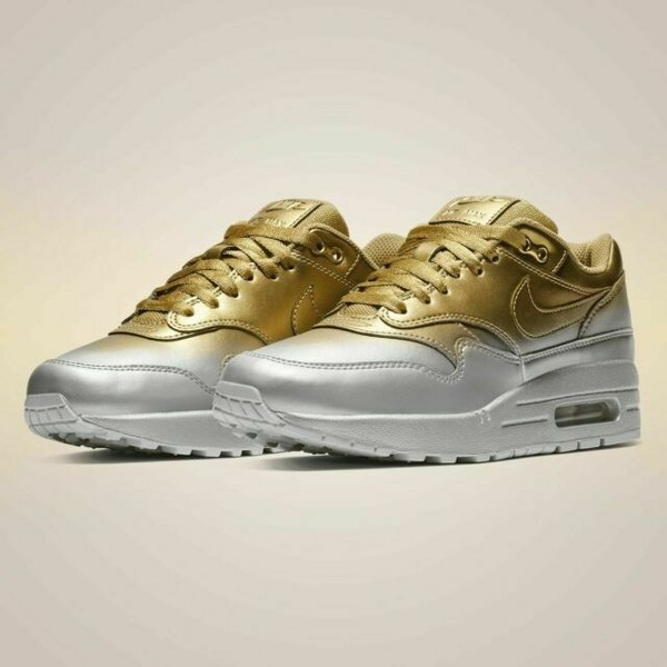 Size 8 - Nike Air Max 1 LX Metallic Gold Platinum for sale online | eBay