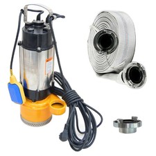 Tauchpumpe Schmutzwasserpumpe 2" 1,8kW 5,3 bar Förderhöhe 53 m 16200 l/h + 20m
