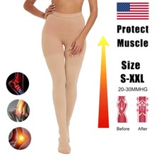 Compression Pantyhose 20-30 mmHg Women's Men's Medical Tights Nurse Stockings