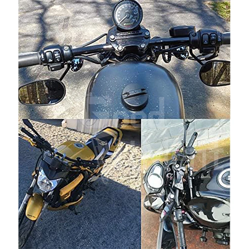 For Yamaha Vmax 1200 Black Motorcycle Euro Tracker Handlebar 7/8" Drag Bars 22mm - Image 4 of 4