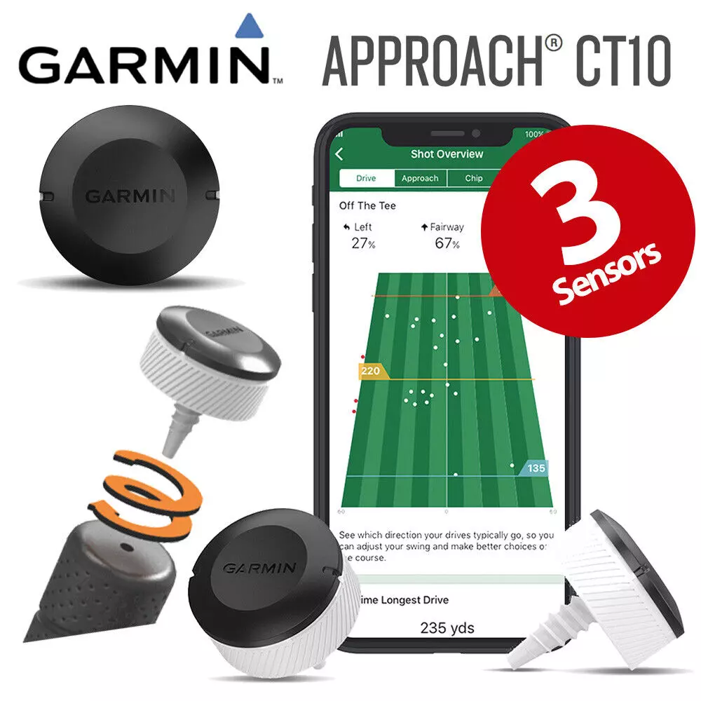 Garmin Approach CT10 Starter Kit Automatic Club Tracking System 3 Sensors NEW