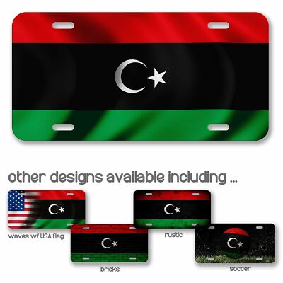High Grade Aluminum License Plate - Flag of Libya (Libyan) - Many Options