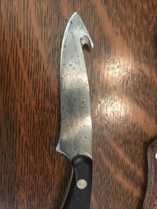Vintage Schrade Old Timer 1580t Gut Hook Hunting Skinning Knife With Sheath