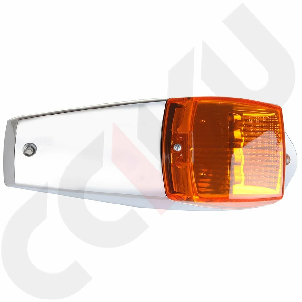 5x 17 LED Amber Chrome Cab Marker Roof Lights for Peterbilt 379 Kenworth Truck - Image 2 of 4