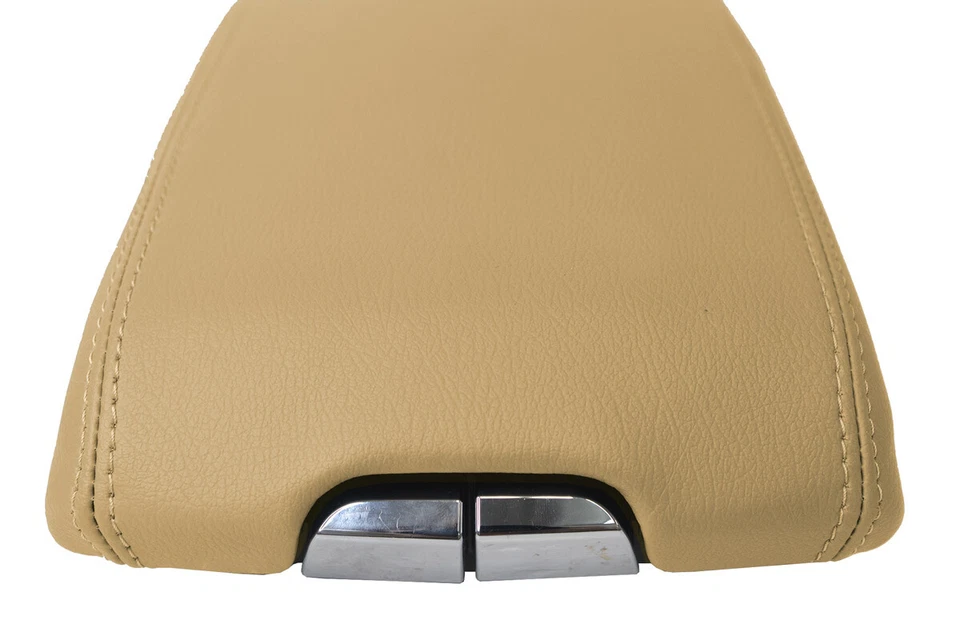 Fits 2010-2016 Cadillac SRX PVC Leather Console Lid Armrest Cover Beige Tan - Imagem 2 de 4