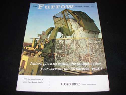 Sept. 1961 John Deere Furrow Magazine 4010 3010 2010 1010 Tractor Cotton Picker - Picture 1 of 7