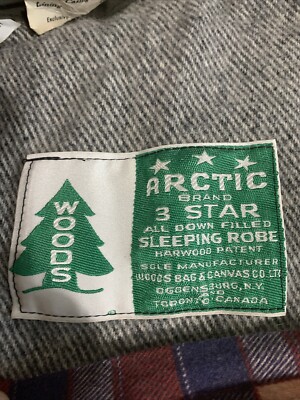 Woods 3 Star Arctic Sleeping Bag / Rated at -40 below zero  / Wool & Goose down