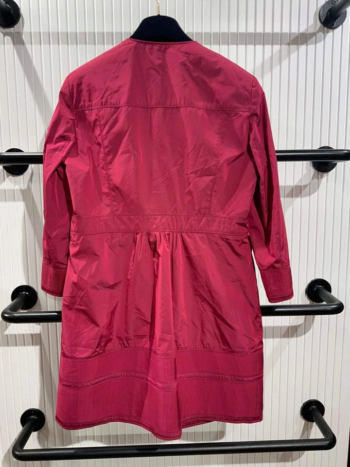 Burberry Veste Longue Rose Pour Femme Taille 44IT Très Bon État 100% Polyester  - Photo 2/4