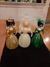 Set Of 3 Soffieria De Carlini ITALY Blown Glass XMAS ornaments