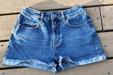 asos denim shorts cuffed womans size 6 hi rise