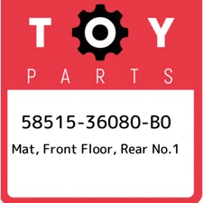 58515-36080-B0 Toyota Mat, front floor, rear no.1 5851536080B0, New Genuine OEM 