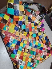 Vtg. Candy Wrapper Purse Hand Bag 90's Style Retro Purse
