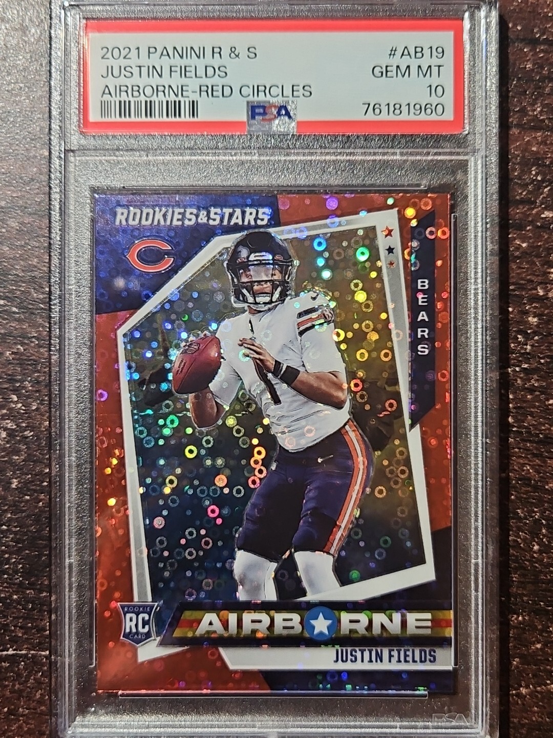 Justin Fields Panini Rookies & Stars Airborne #AB19 Red Circles